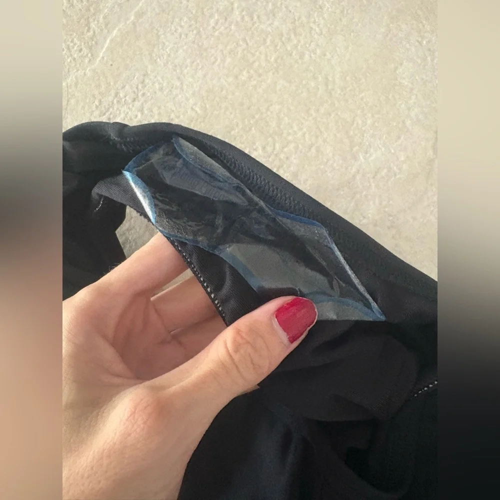 NEW Loft Ruched Bandeau Black One Piece Swimsuit- Size XS - Picture 15 of 16